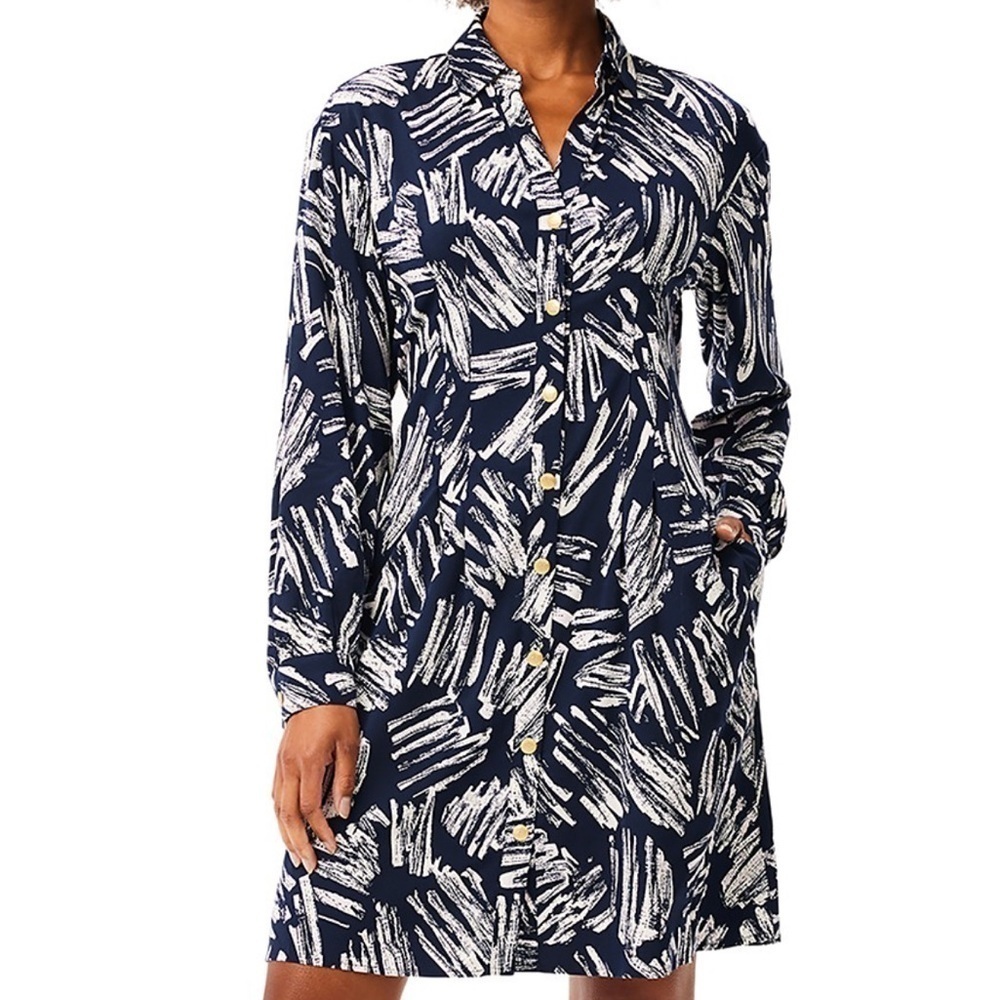 NIC + ZOE Sweet Strokes Live In Dress NWT | Size M Abstract Dress